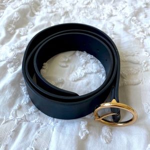 black belt with gold buckle